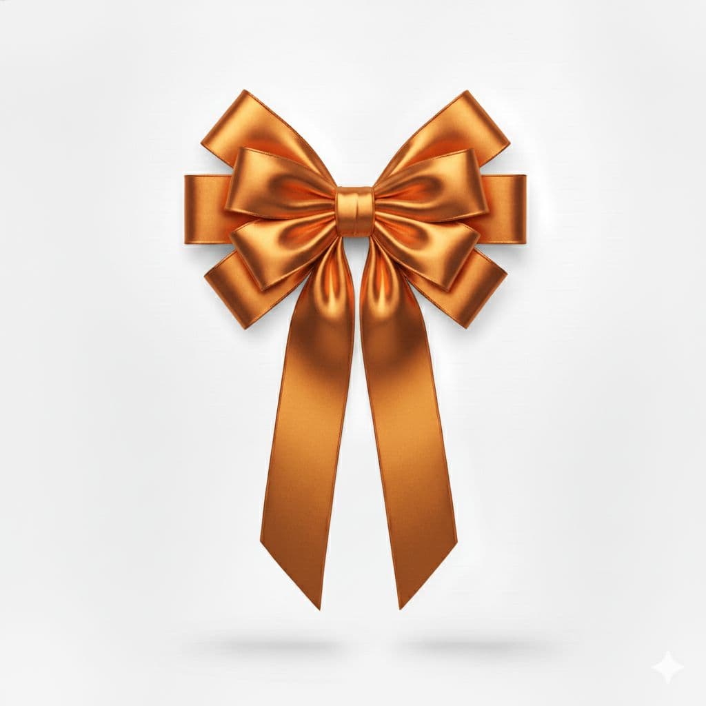 10 Loop Metallic Bow Copper
