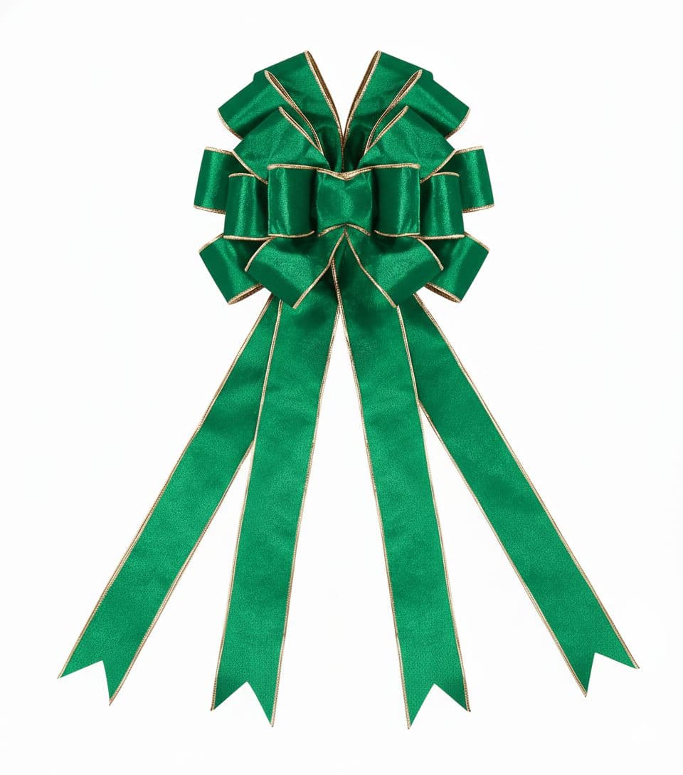 16 Loop Tree Topper Bow Green