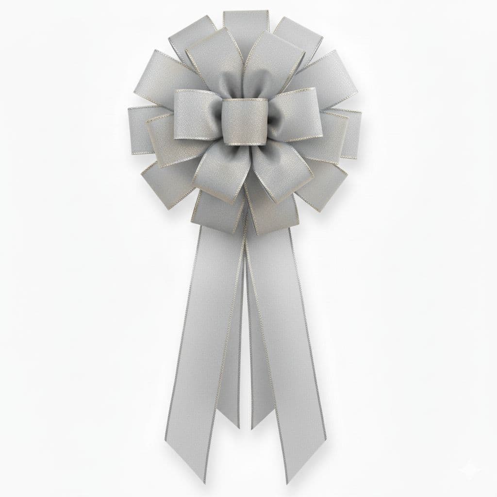 18 Loop Tree Topper Bow Silver