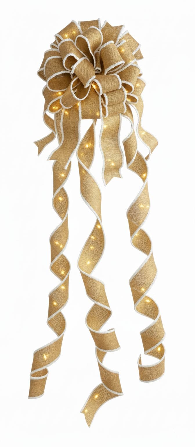 20 Loop Tree Topper Bow Gold