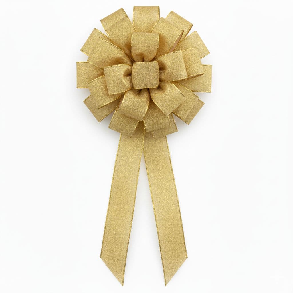24 Loop Tree Topper Bow Gold