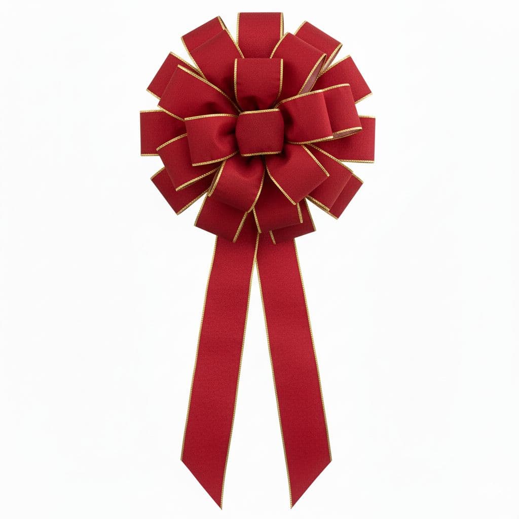 24 Loop Tree Topper Bow Red