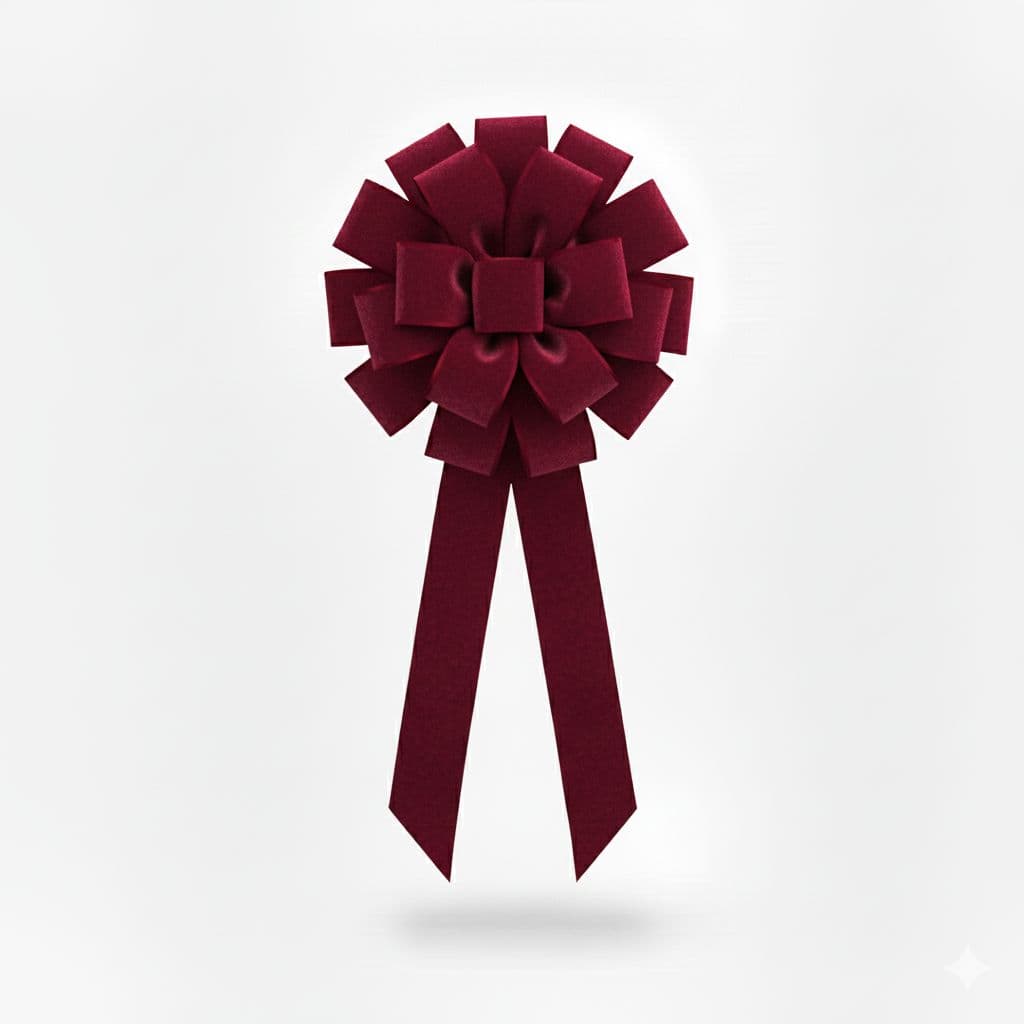 18 Loop Display Bow Burgundy