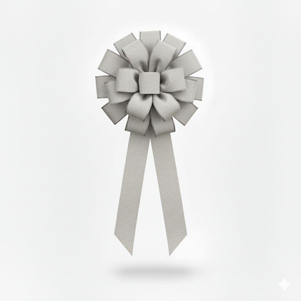 18 Loop Display Bow Silver