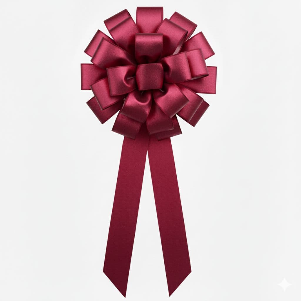24 Loop Display Bow Burgundy