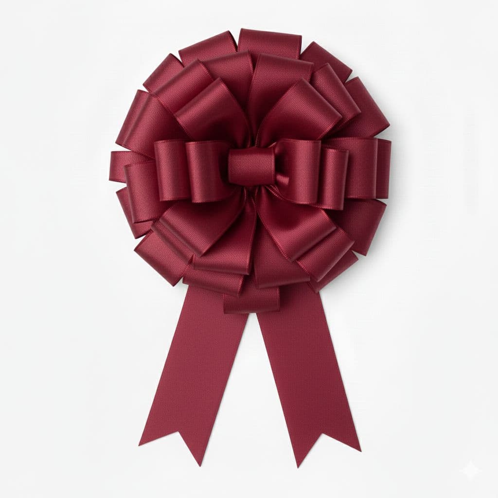 30 Loop Display Bow Burgundy