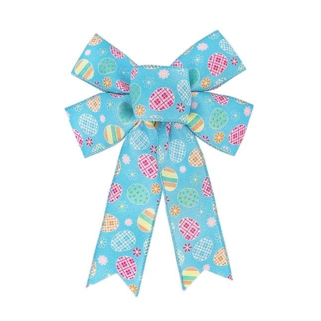Green Carrot Patch Bow 4 Loops