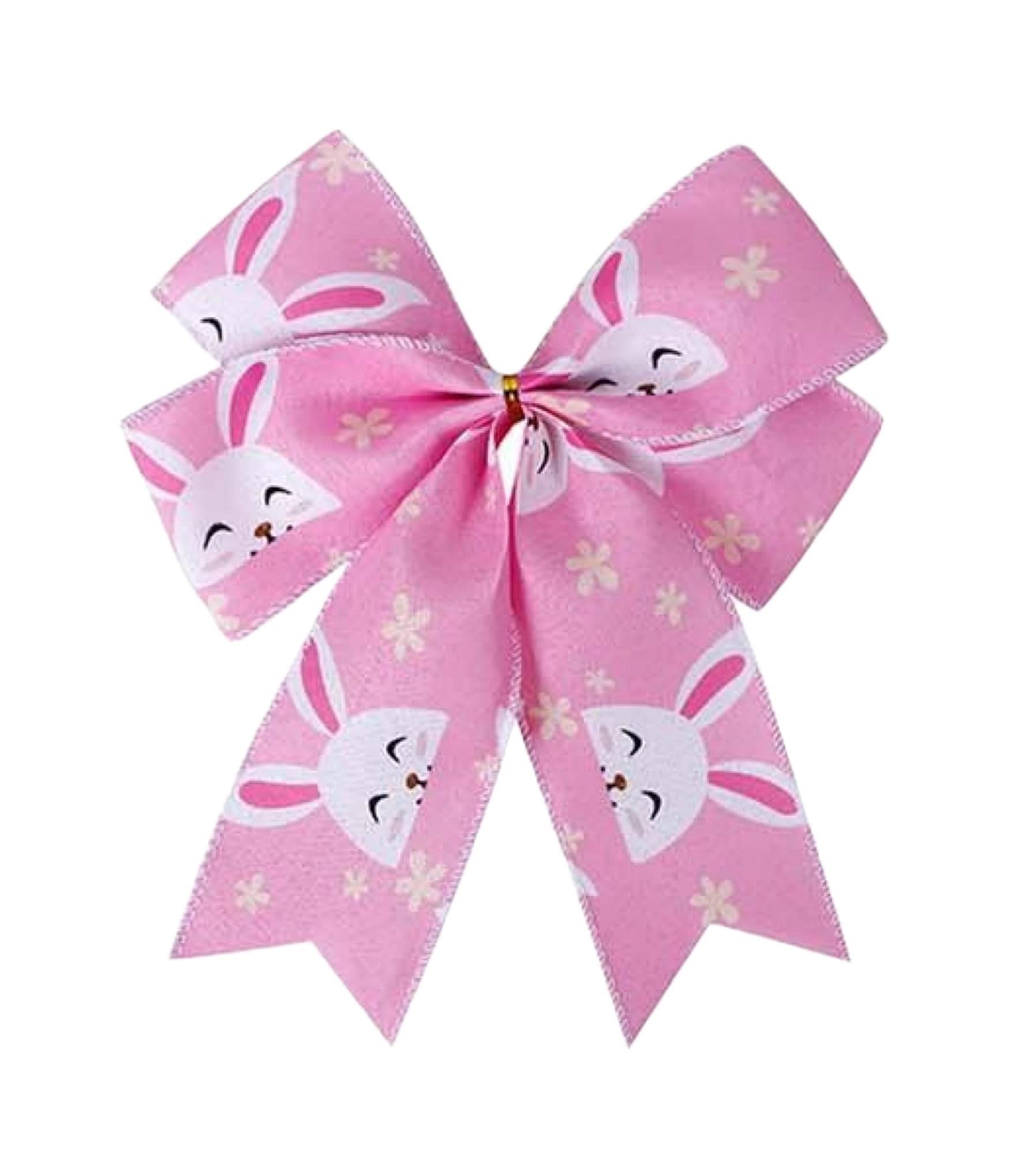 Lavender Easter Bunny and Egg Bow 4 Loops