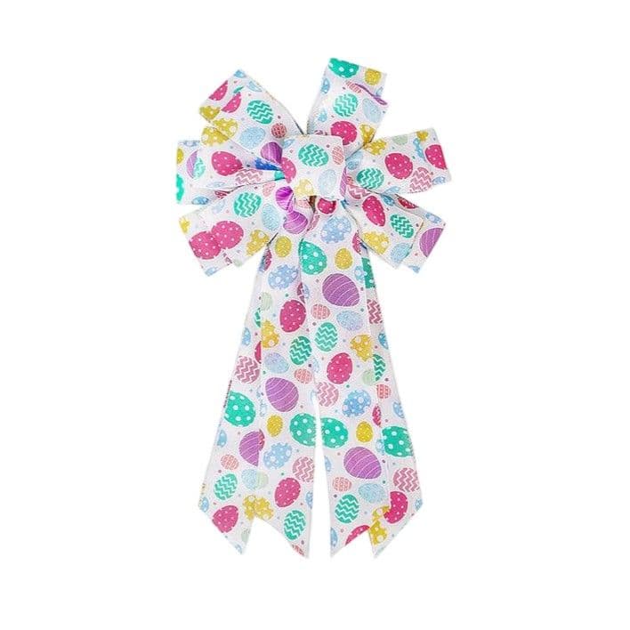 Pastel Tri Color Peeps Bunny Bow 8 Loops