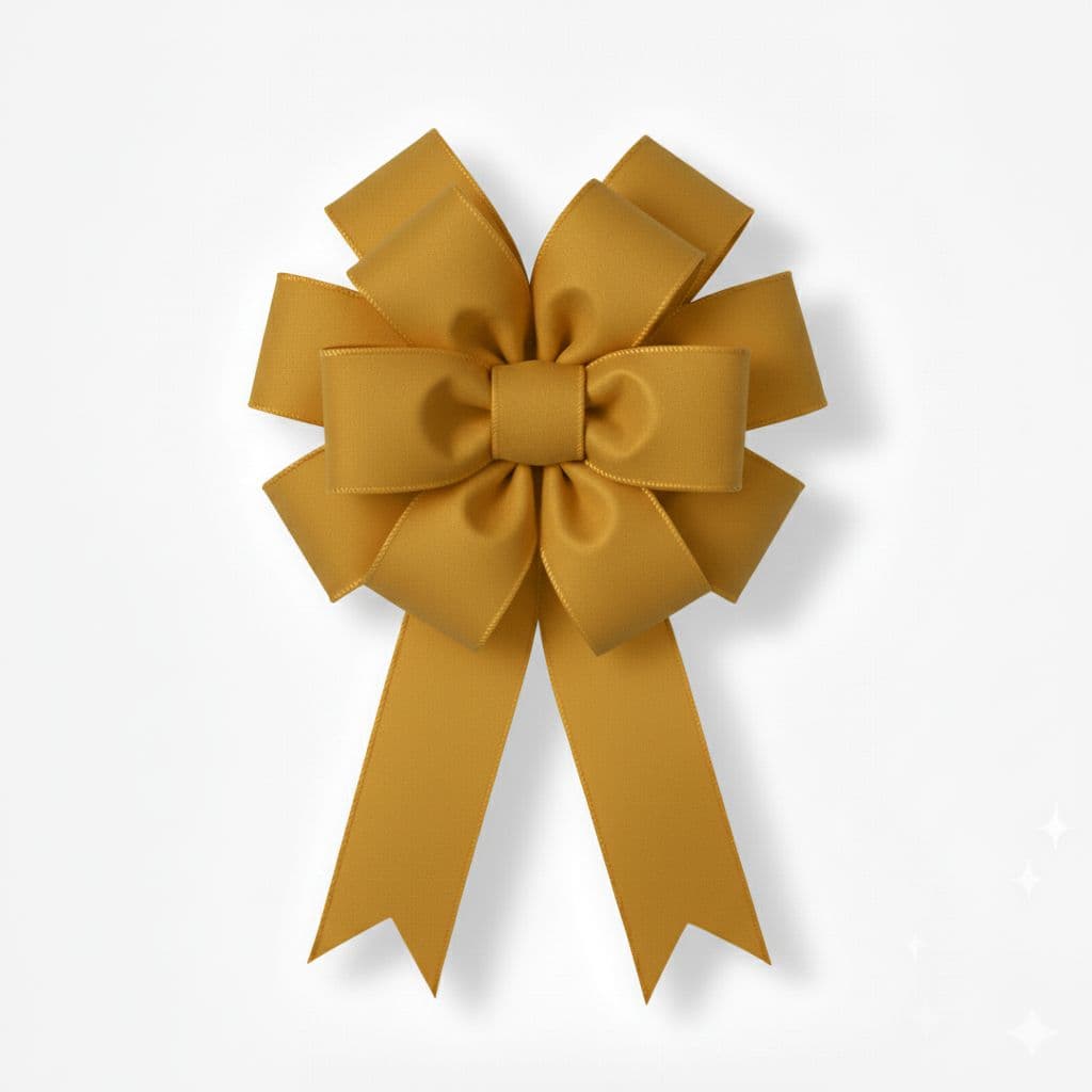 12 Loop Poly Matte Bow Gold