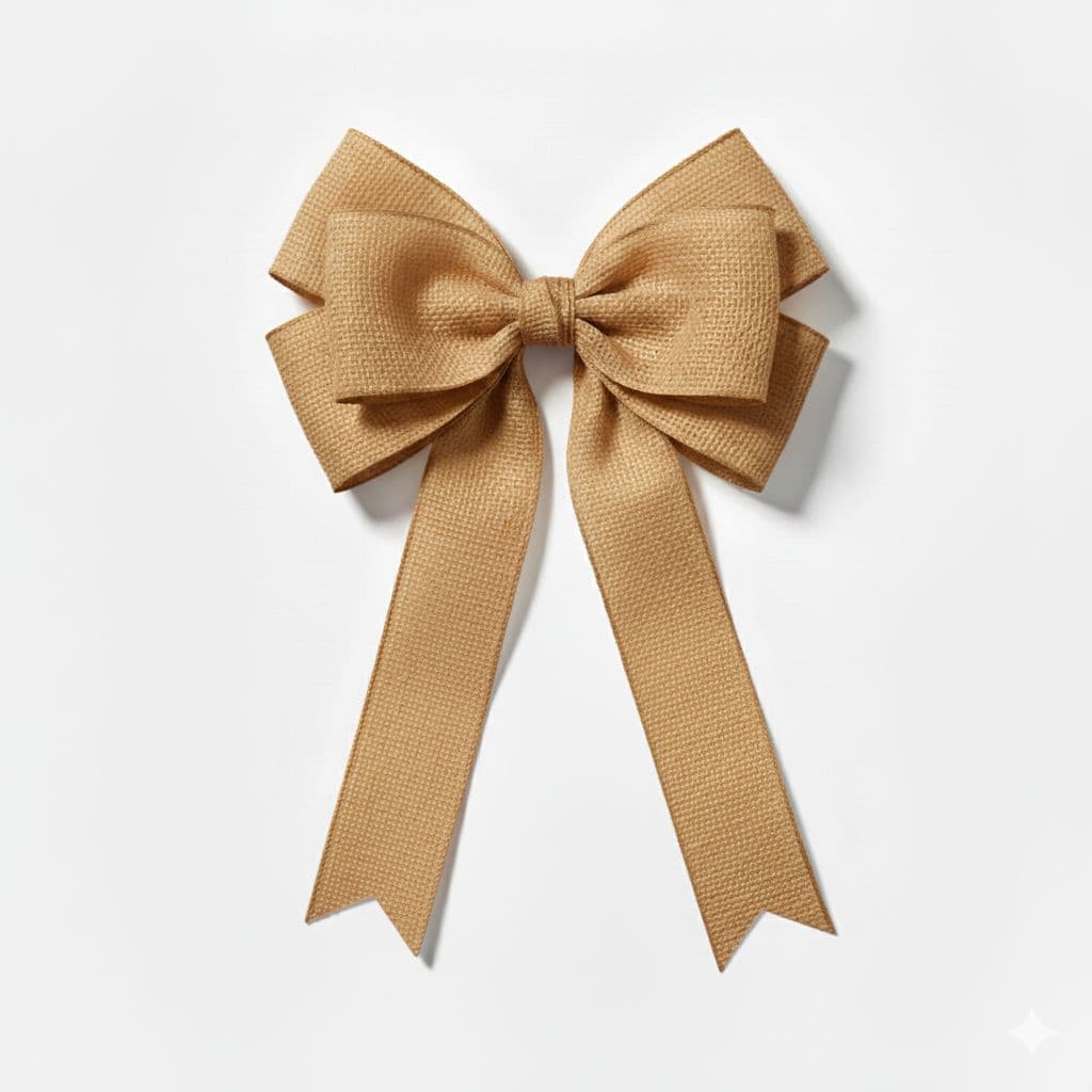 6 Loop Woven Bow Tan