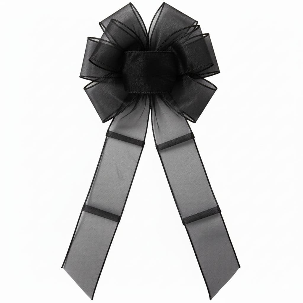 8 Loop Mesh Bow Black