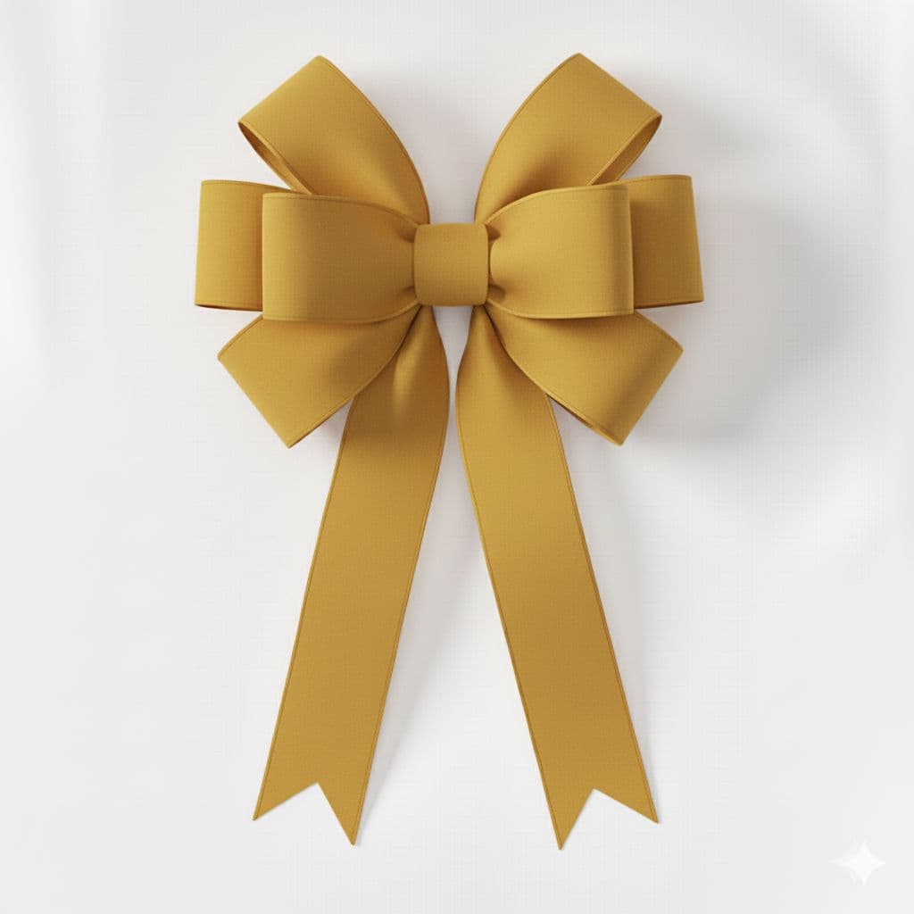 8 Loop Matte Bow Gold
