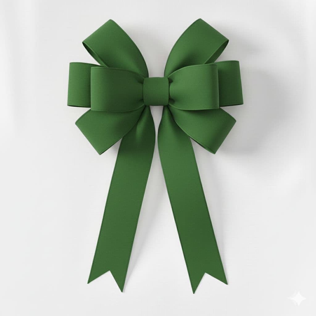 8 Loop Matte Bow Green