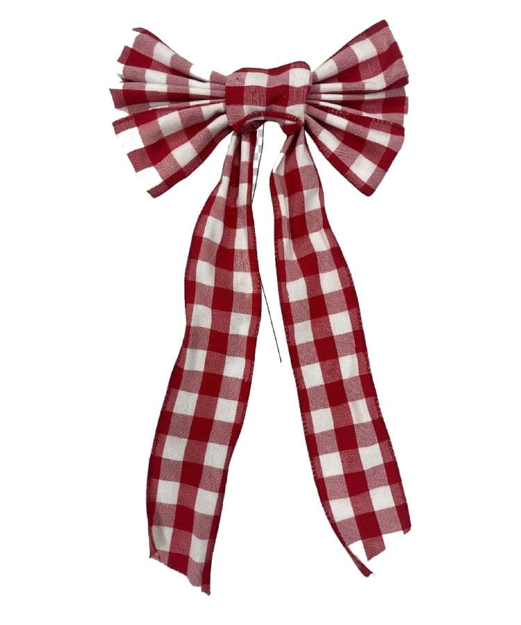 Red White Black Ribbon Bow 14 Inch 7 Loop 2.5 Inch