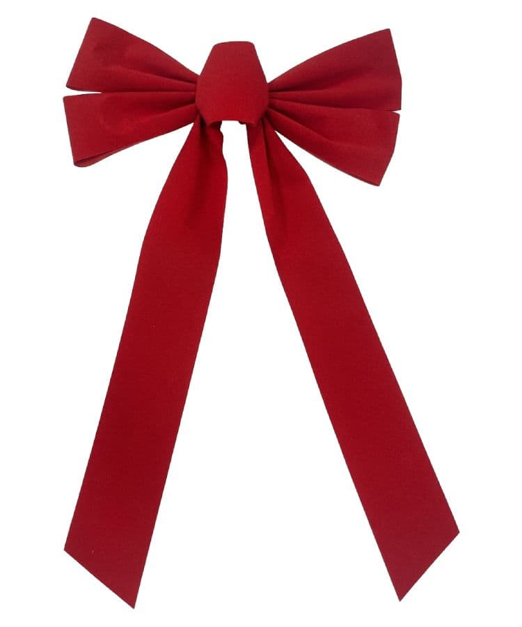 Red Velvet Ribbon Bow 16 Inch 11 Inch 7 Loop
