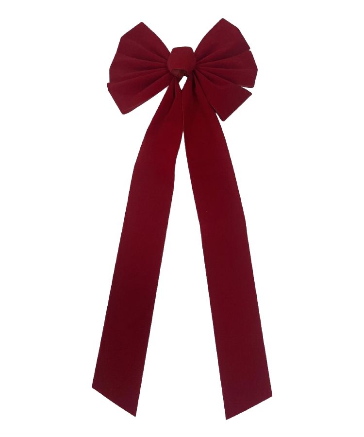 Red Velvet Ribbon Bow 26 Inch 7 Loop 3.5 Inch Width
