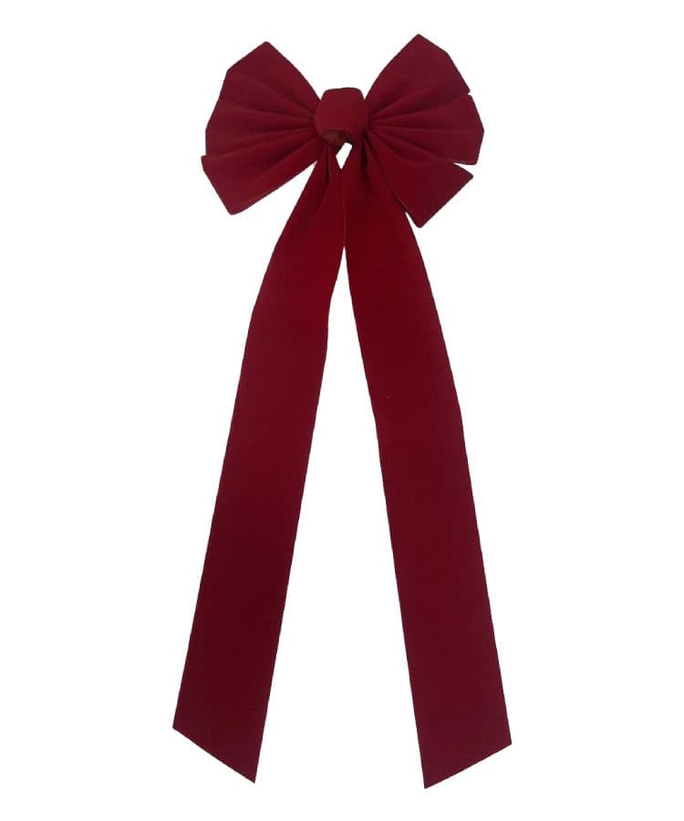 Red Velvet Ribbon Bow 26 Inch 7 Loop 3.5 Inch Width